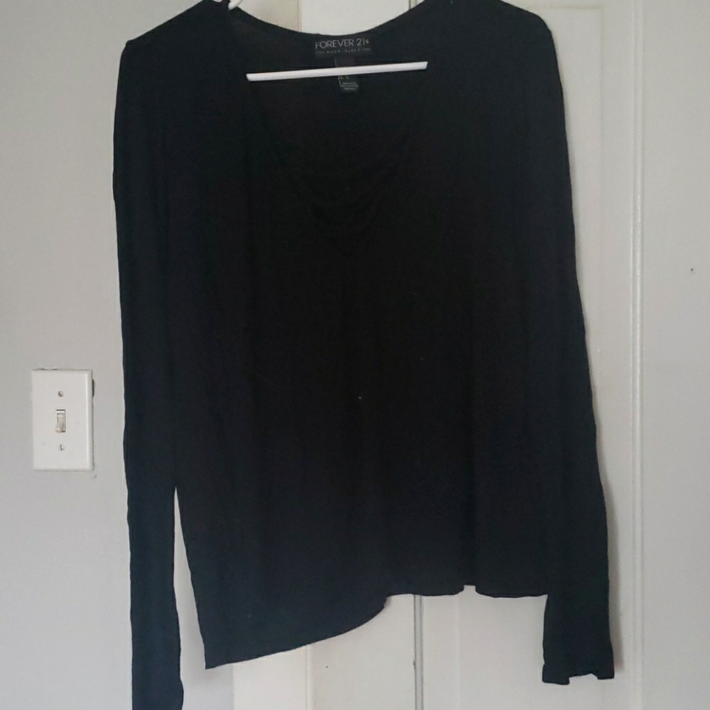 Deep V Criss Cross Crop